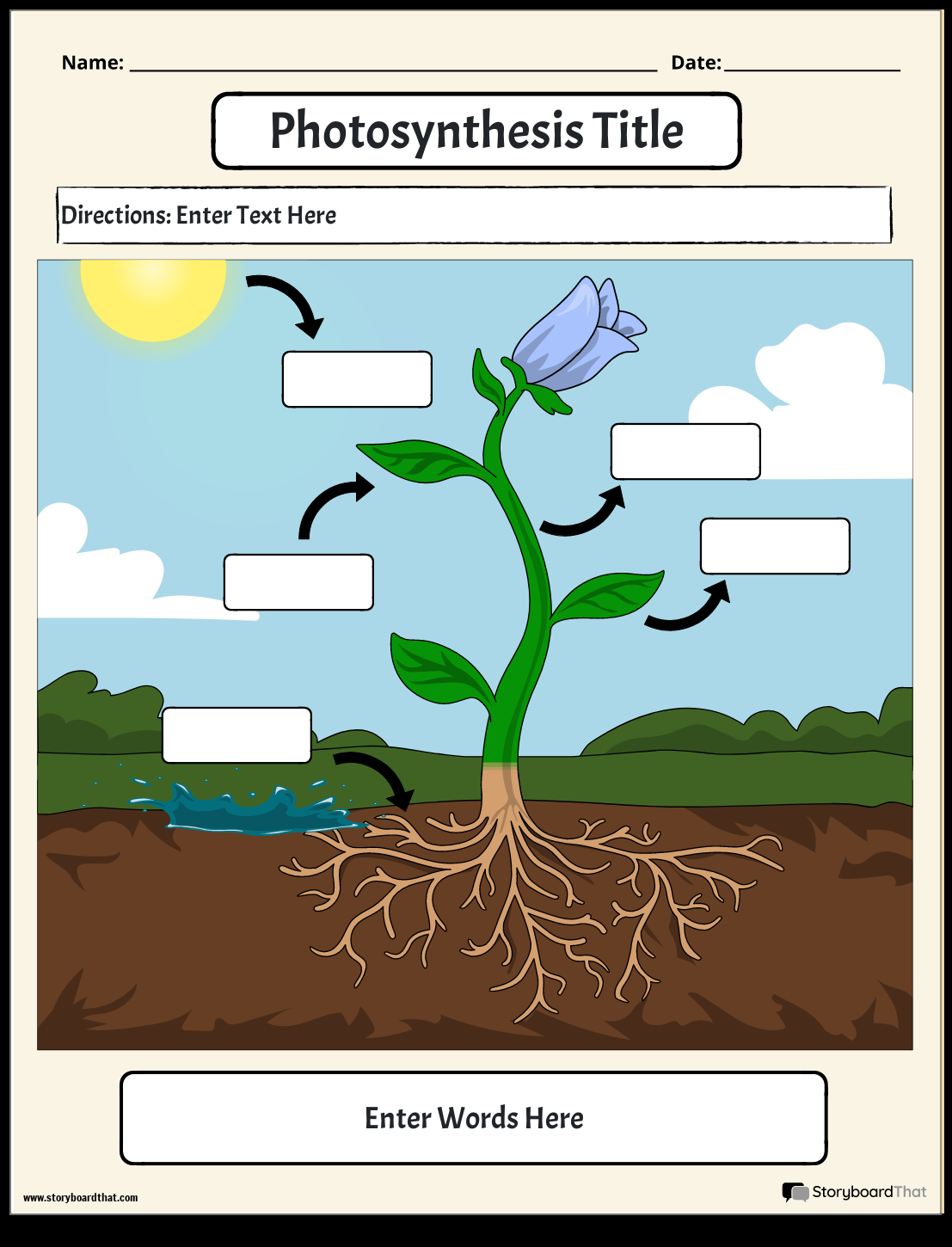 Storyboard That Photosynthesis Worksheet Templates Storyboard That Photosynthesis Worksheet Templates