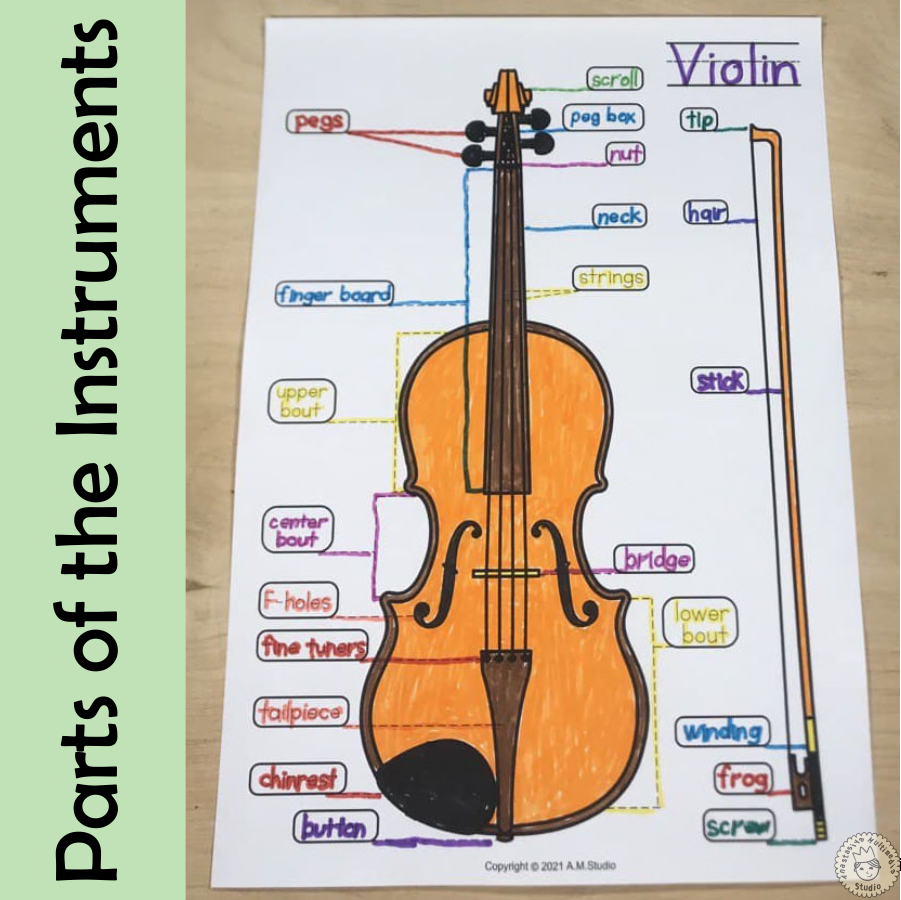 String Family Instruments Coloring Pages Parts Of The String Instruments Made By Teachers String Family Instruments Coloring Pages Parts Of The String Instruments Made By Teachers