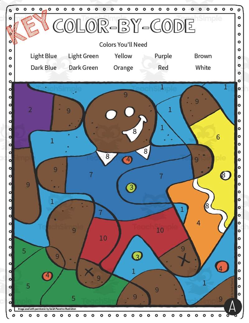Subject Predicate Christmas Color By Code Worksheets By Teach Simple