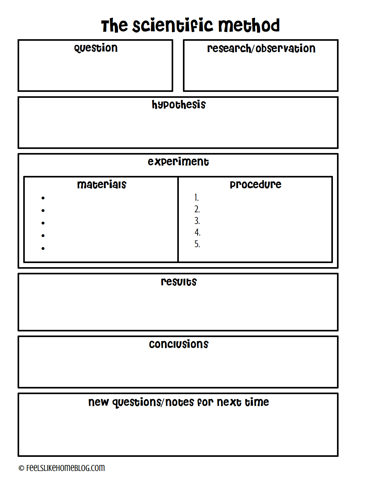 Teaching The Scientific Method A Free Printable Feels Like Home Scientific Method Worksheet Homeschool Science Project Printable Worksheet Science Activities Science Template Kids Science Experiment Etsy Israel