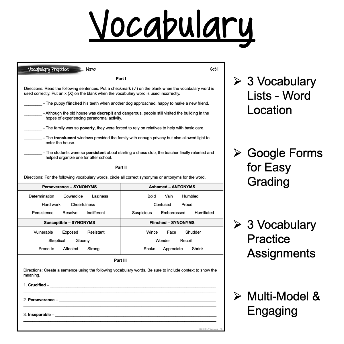 The Absolutely True Diary Of A Part Time Indian Vocabulary LIT Lessons