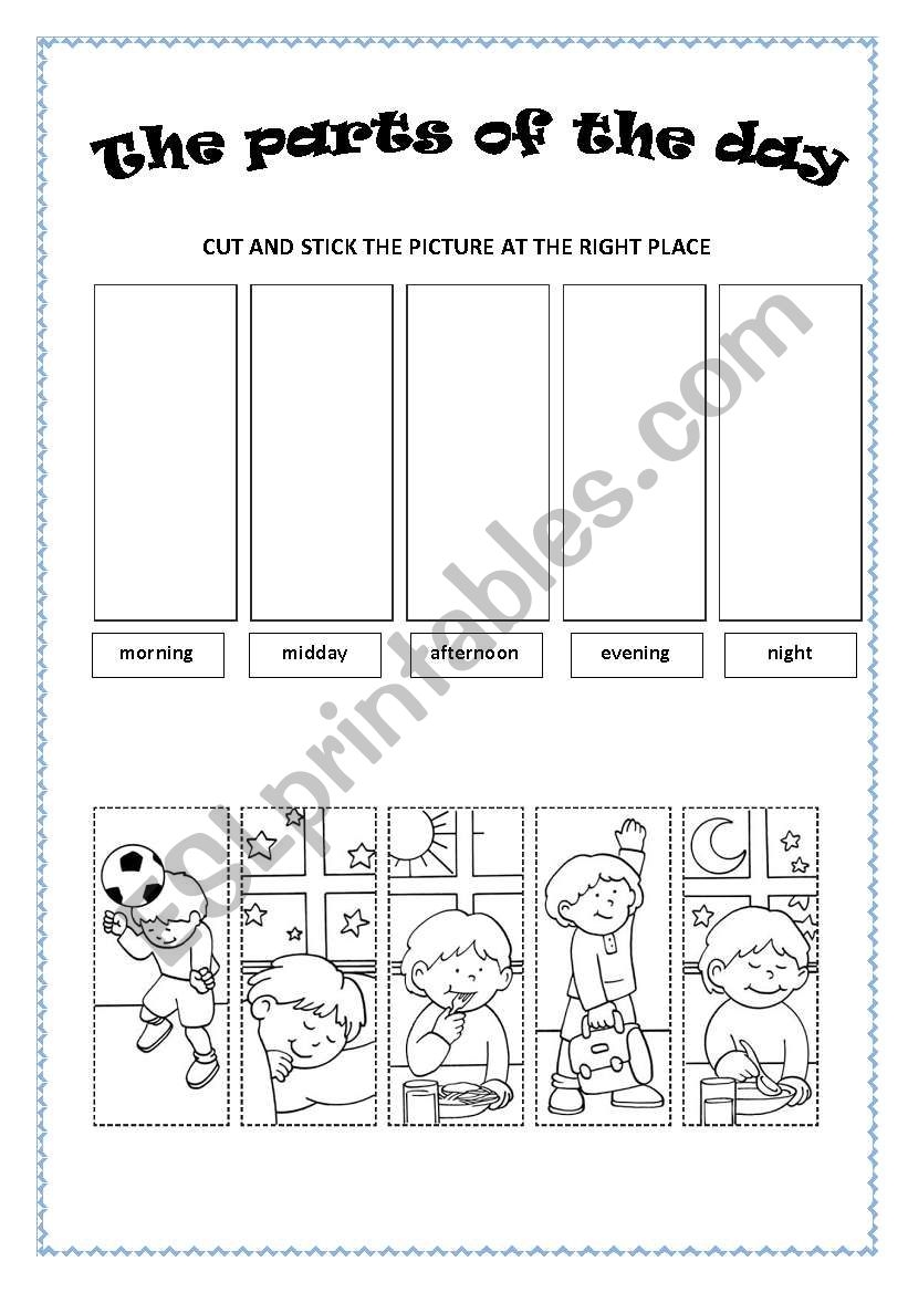 The Part Of The Day ESL Worksheet By Paola81