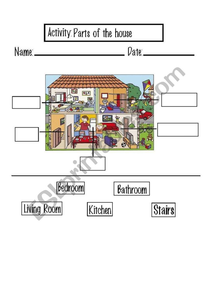 The Parts Of The House ESL Worksheet By Feer