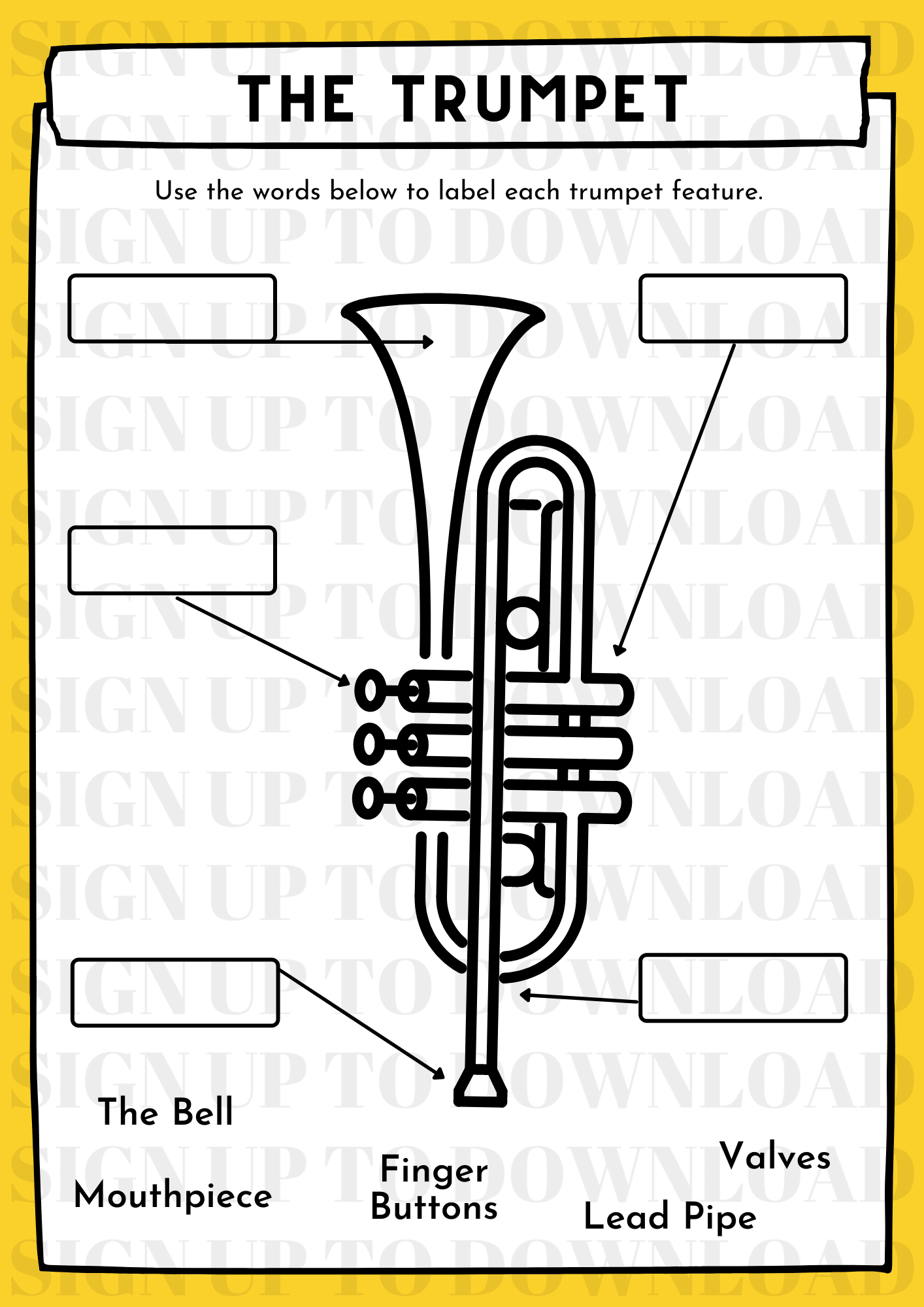The Trumpet Components Worksheet Schools Music Market