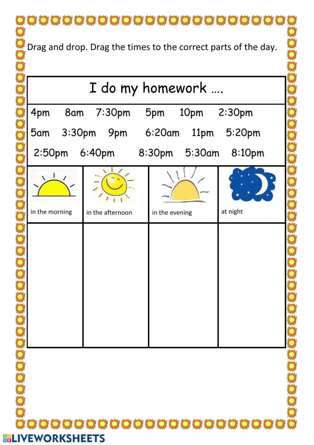 Times And Parts Of The Day Worksheet Worksheets Library Times And Parts Of The Day Worksheet Worksheets Library