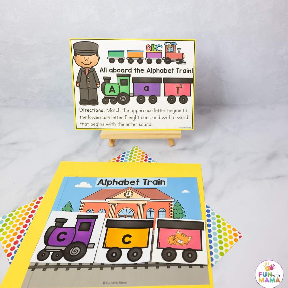 Train Theme Alphabet Matching Activity Fun With Mama Train Theme Alphabet Matching Activity Fun With Mama
