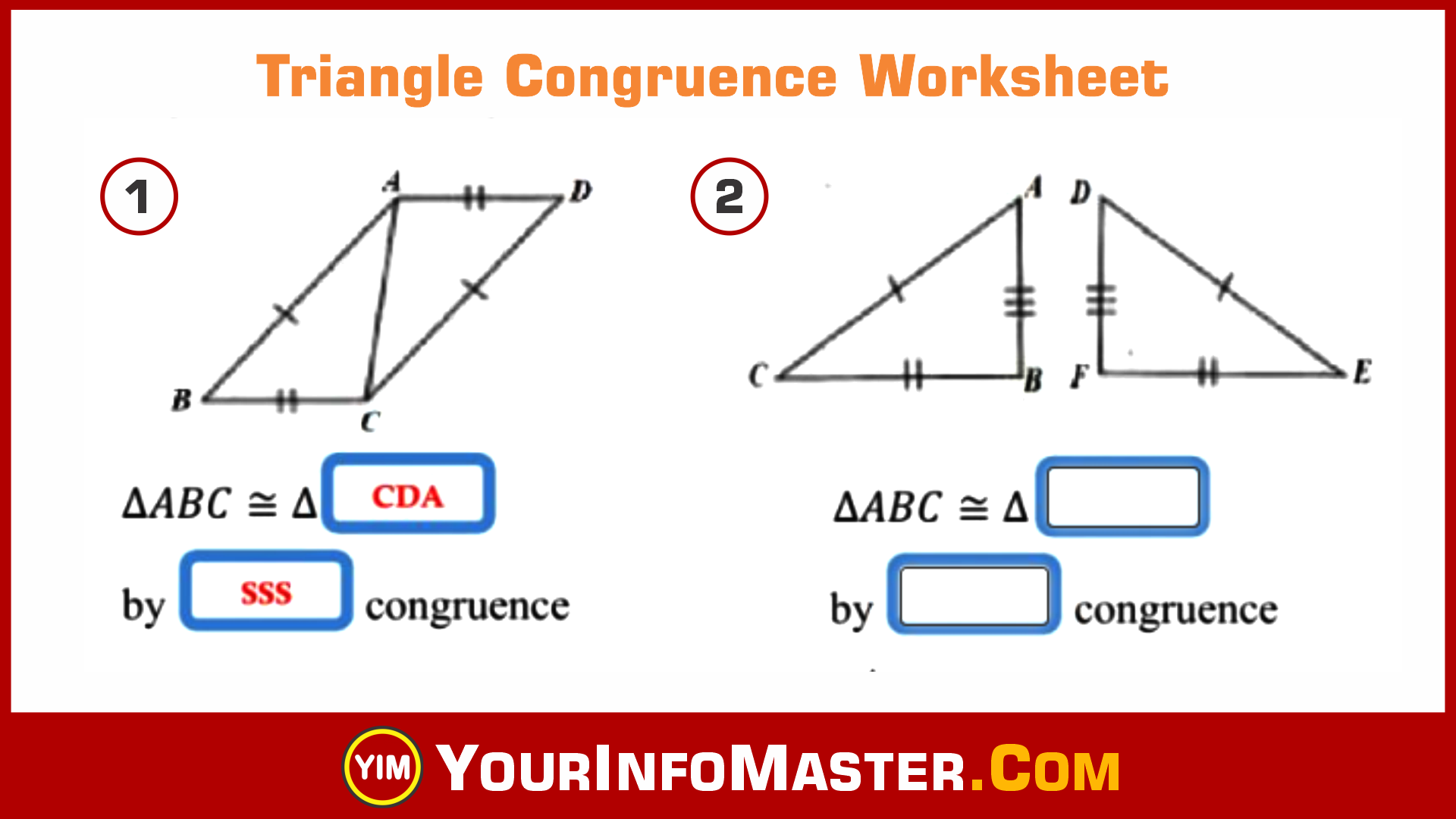 Triangle Congruence Worksheet Your Info Master By Addison Smith Medium