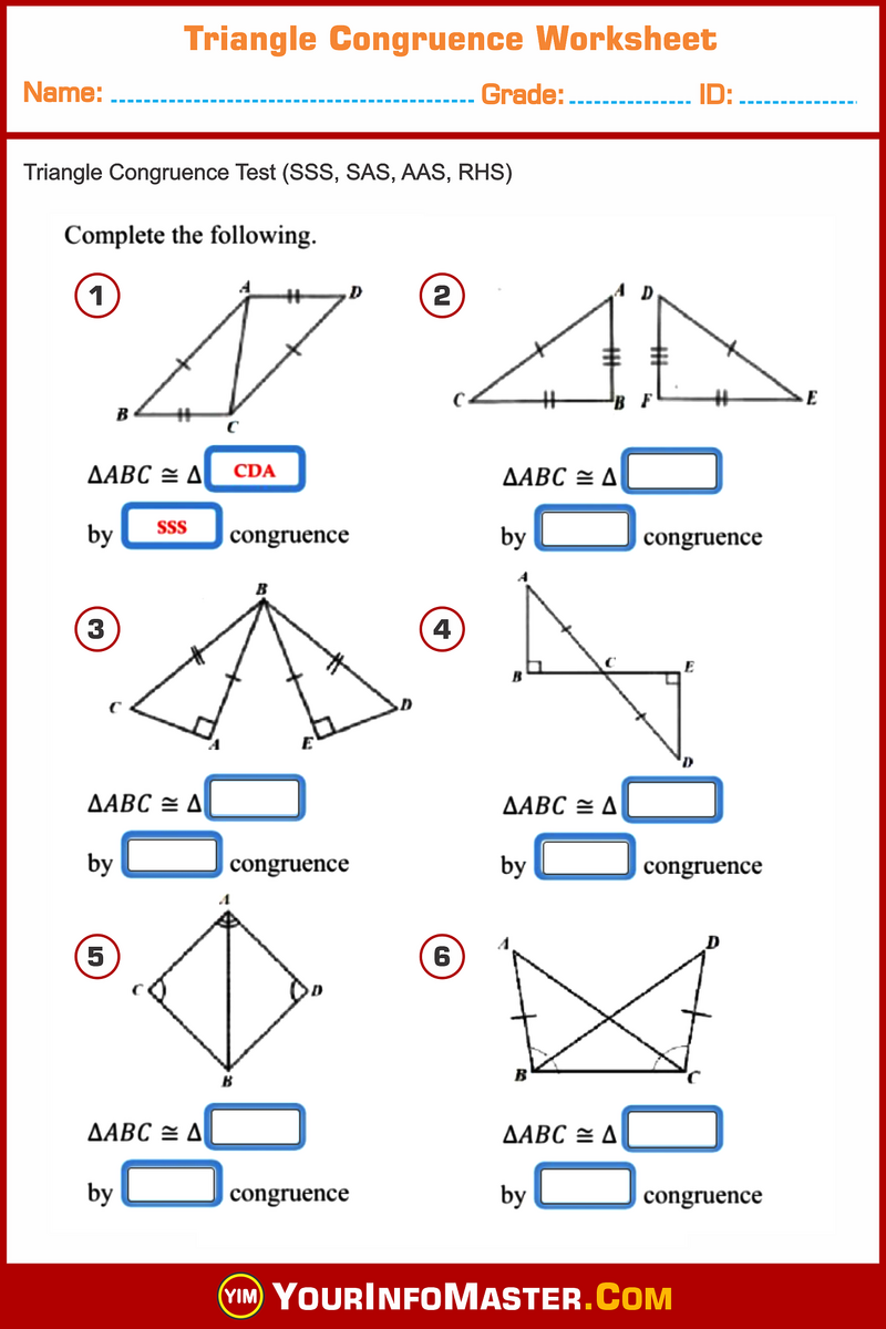 Triangle Congruence Worksheet Your Info Master By Addison Smith Medium