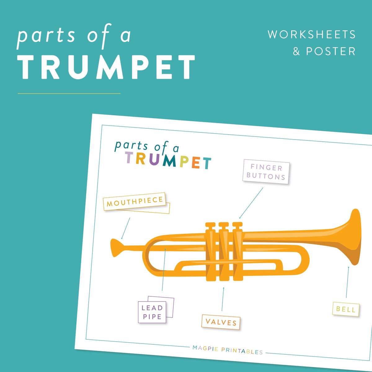 Trumpet Parts Learning Game Music Activity Printable Etsy Trumpet Parts Learning Game Music Activity Printable Etsy