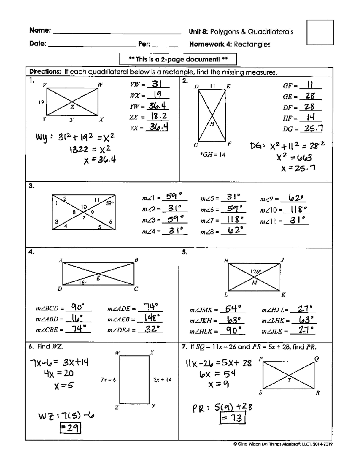 Unit 8 4 Rectangles Homework 4 Answer Key Missing Measures Studocu Unit 8 4 Rectangles Homework 4 Answer Key Missing Measures Studocu