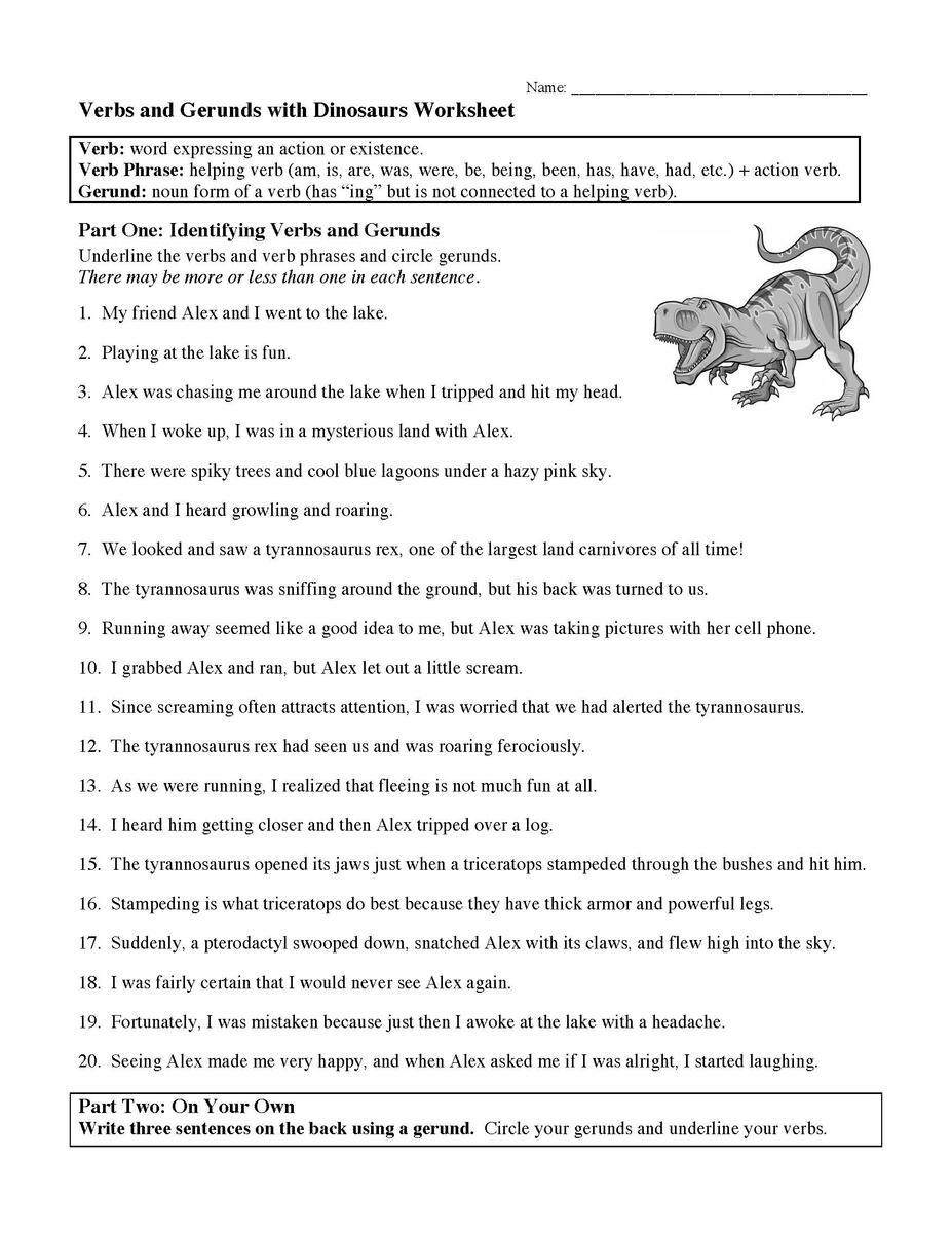 Verbs Verbs Of Being And Gerunds Worksheet Preview