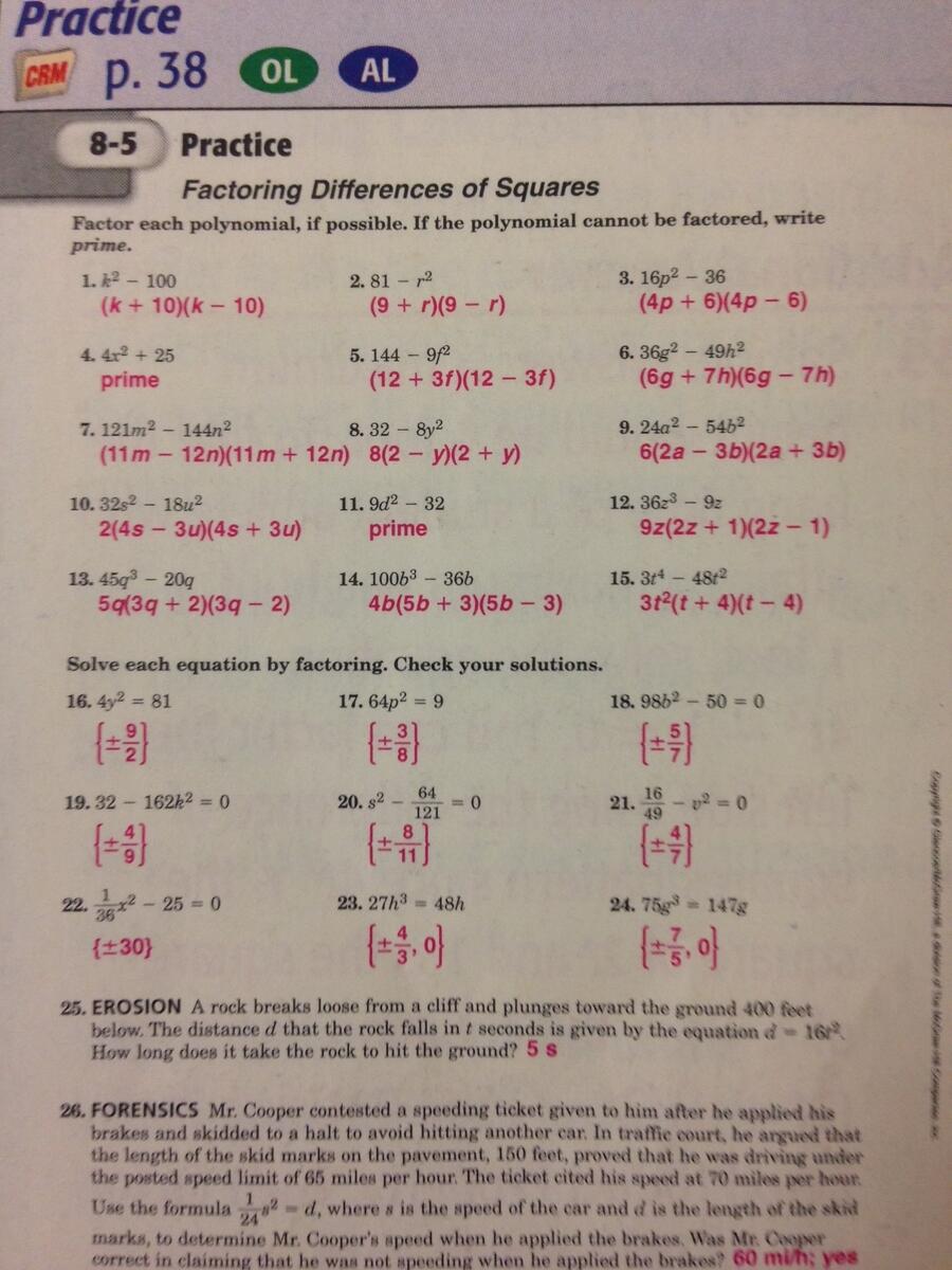 Workbook Answers