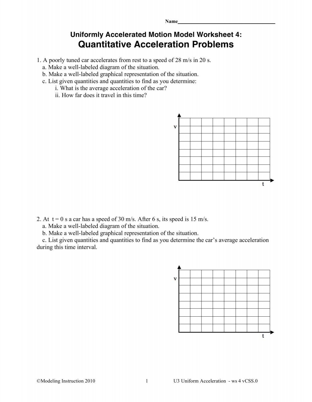 Worksheet 4 Modeling Physics
