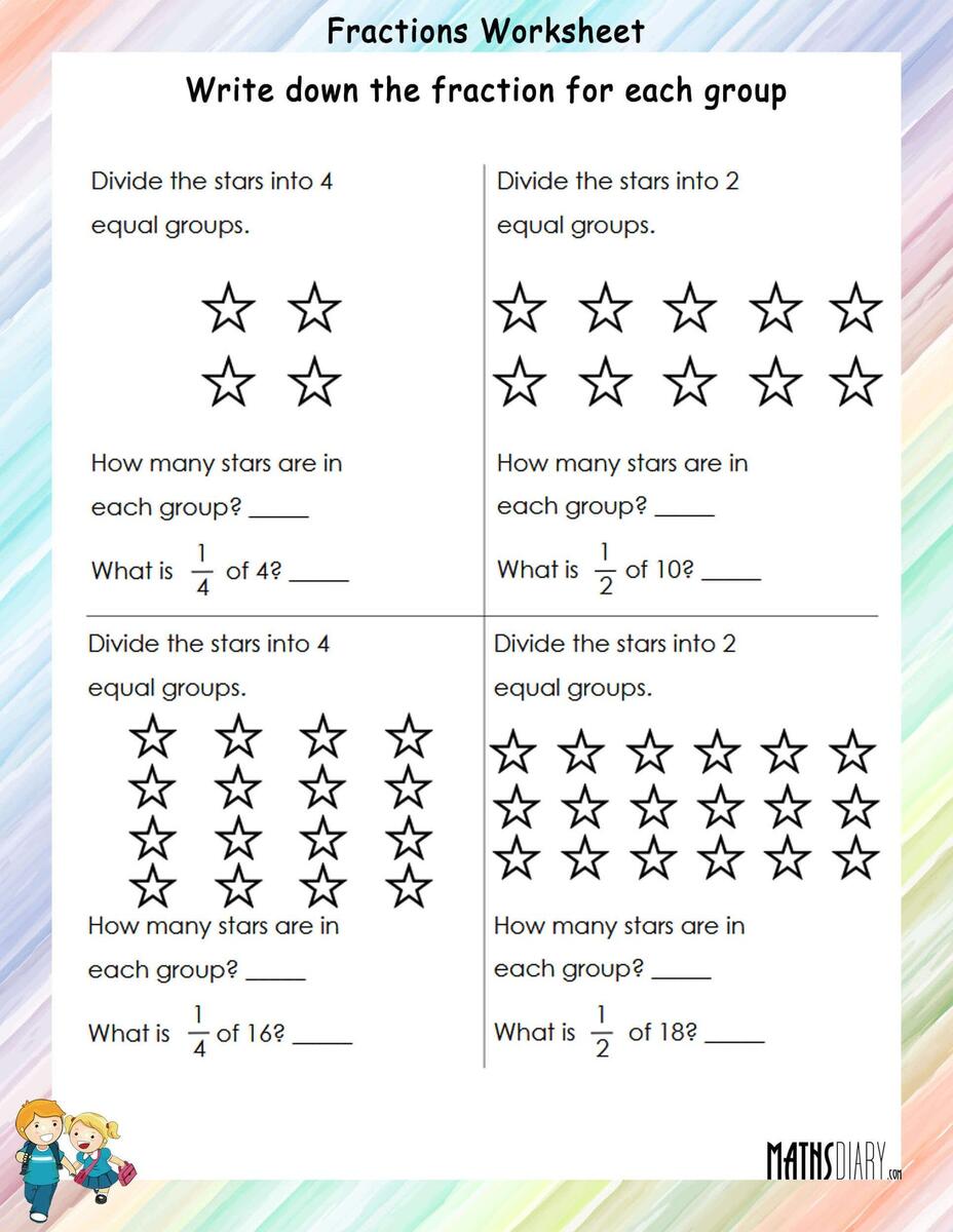 Write Down The Fraction Of The Set Worksheets Math Worksheets MathsDiary