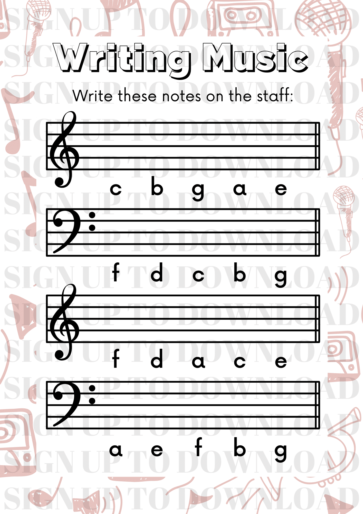 Free Music Worksheet Templates To Edit And Print Canva