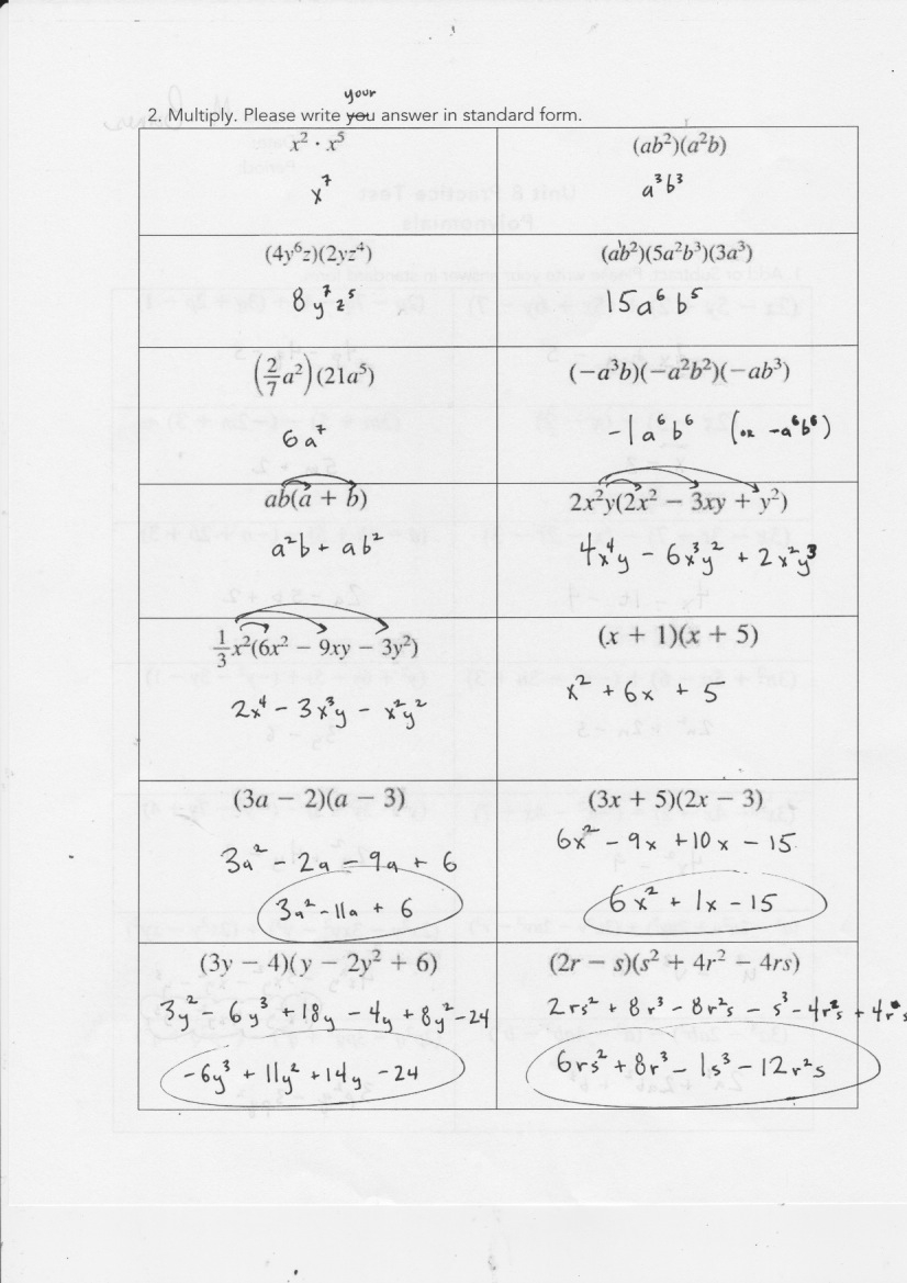 Yesterday S Work Units 7 8 Have A Problem Use Math To Solve It